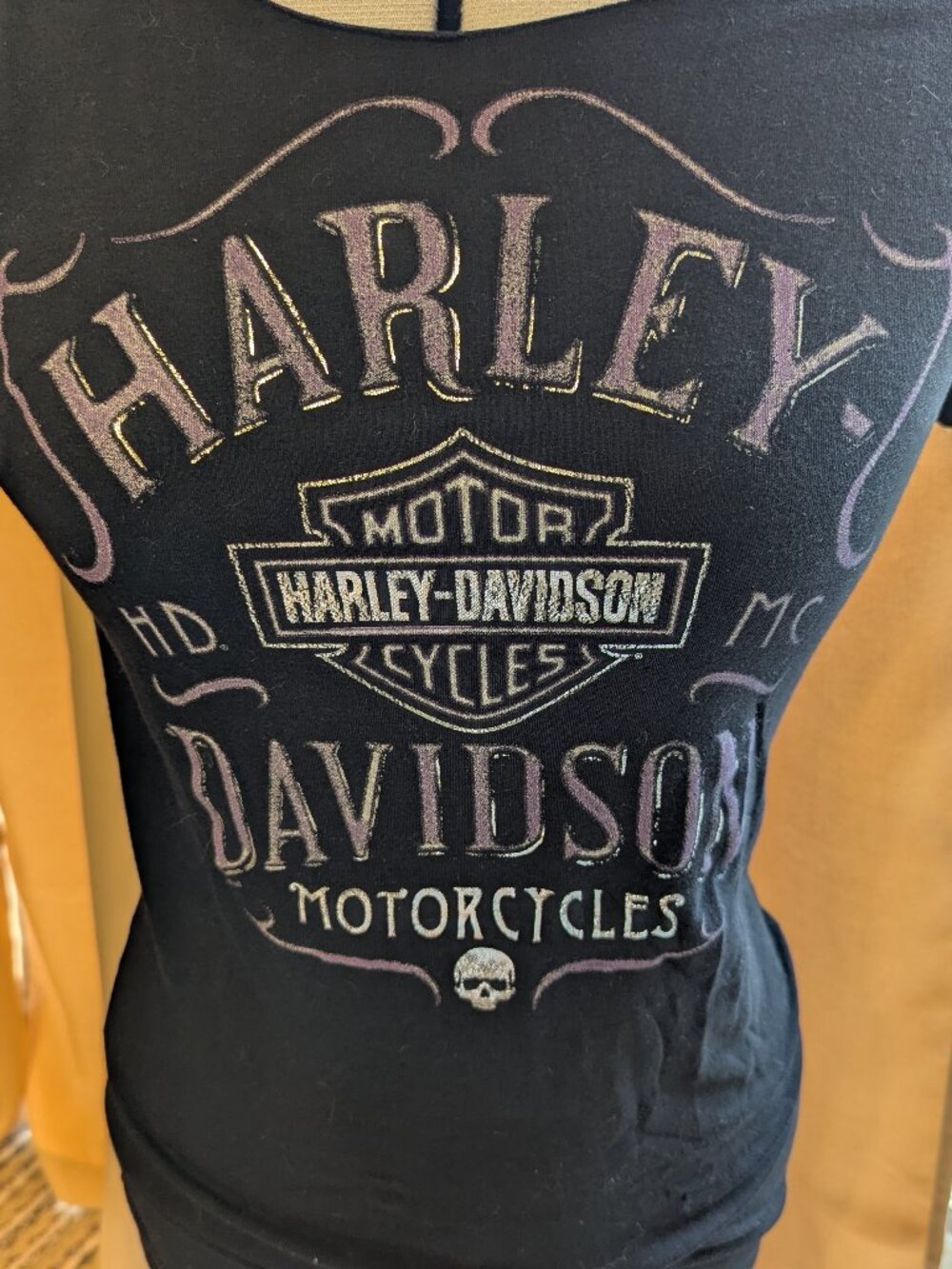 Harley-Davidson Panama City Beach FL NWT Stretch Tee Skull M
